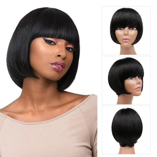 Human Hair Wigs 1B/Blond For Women