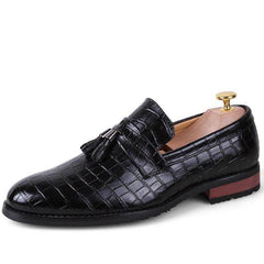 Men's Crocodile pattern Dress Leather