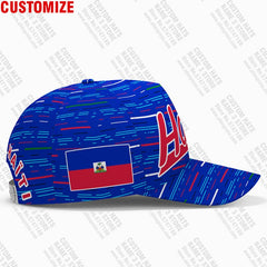 Haiti Male Diy Free Custom Name Hti Unisex Hat Nation
