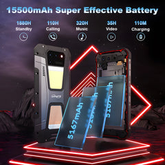 Projector powered smartphone 22GB 256GB camping light cellphones