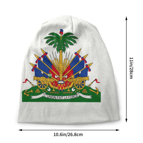 Unisex Bonnet Knit Hat Men Women Haiti Coat Of Arms Street