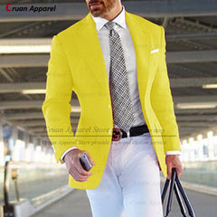 (One Blazer) Formal Pink Suit Blazers for Men