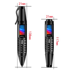 Pen Mobile Phone Dual SIM Mini Telephone Call Recording Bluetooth