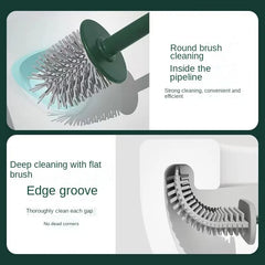 Toilet Brush Silicone Free Wall Mounted Multi-functional