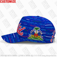 Haiti Male Diy Free Custom Name Hti Unisex Hat Nation