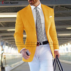 (One Blazer) Formal Pink Suit Blazers for Men
