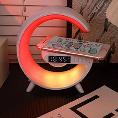 G Speakers Alarm Clock Lamp With Wireless Charger