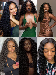 Brazilian Hair Deep Wave Bundles Deals100% Natural