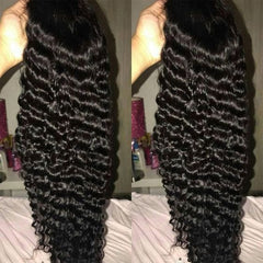 Lace Frontal Wig 18-32inch Deep Wave Closure Wig Brazilian