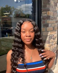 Lace Frontal Wig 18-32inch Deep Wave Closure Wig Brazilian