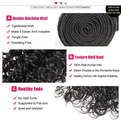 Brazilian Hair Deep Wave Bundles Deals100% Natural